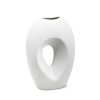 FLORERO OVALADO DECO 23CM COLOR BLANCO.,.,.,,. FLORERO OVALADO DECO 23CM COLOR BLANCO