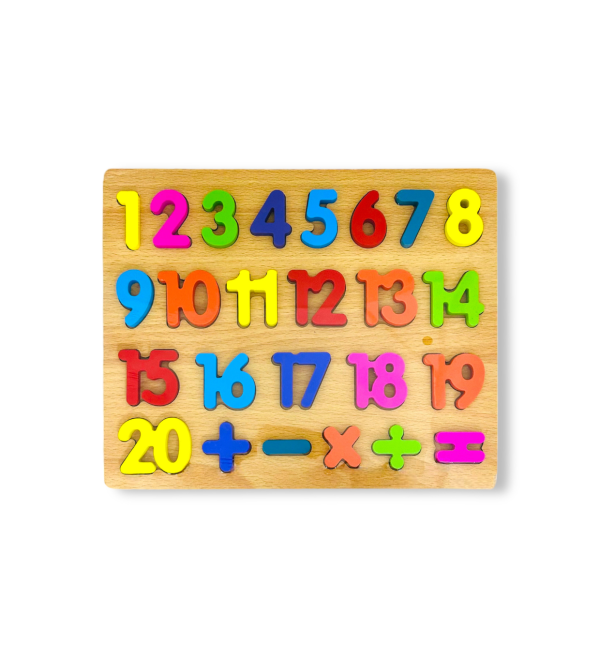 l (17) Números de madera encastre