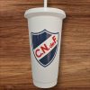Vaso Plástico Duro Con Tapa Y Sorbito Diseño de Nacional