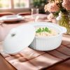 BOWL DE CERAMICA BLANCO 18CM CON TAPA