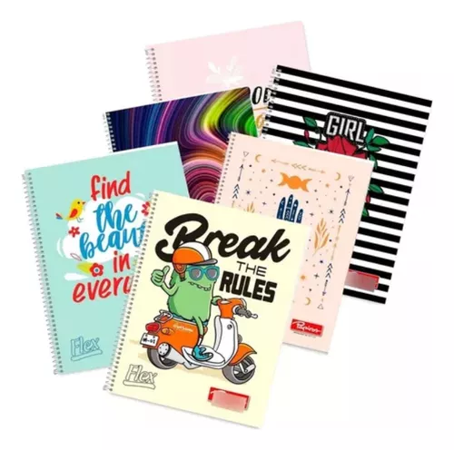 Cuaderno Papiros Flex rayado con espiral 48 hojas