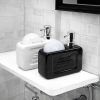DISPENSADOR JABON BLANCO Y NEGRO DISPENSADOR JABON CON ESPONJA BLANCA