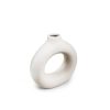 FLORERO CIRCULAR DECO 18CM COLOR BLANCO