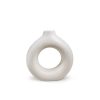 FLORERO CIRCULAR DECO 18CM COLOR BLANCO