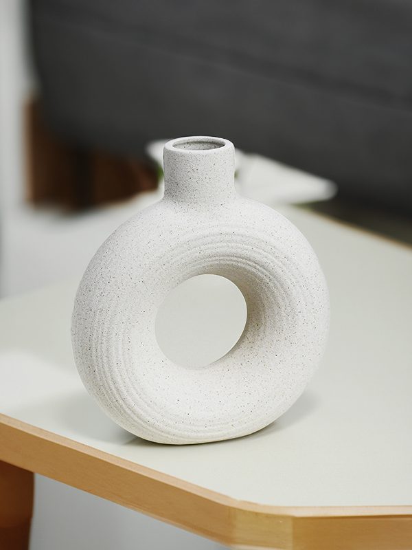 FLORERO CIRCULAR DECO 20CM COLOR ARENA FLORERO CIRCULAR DECO 20CM COLOR ARENA