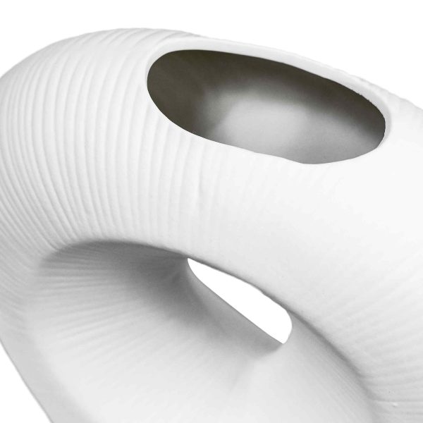 FLORERO OVALADO DECO 18CM COLOR BLANCO..,,,.,.,.,,., FLORERO OVALADO DECO 18CM COLOR BLANCO