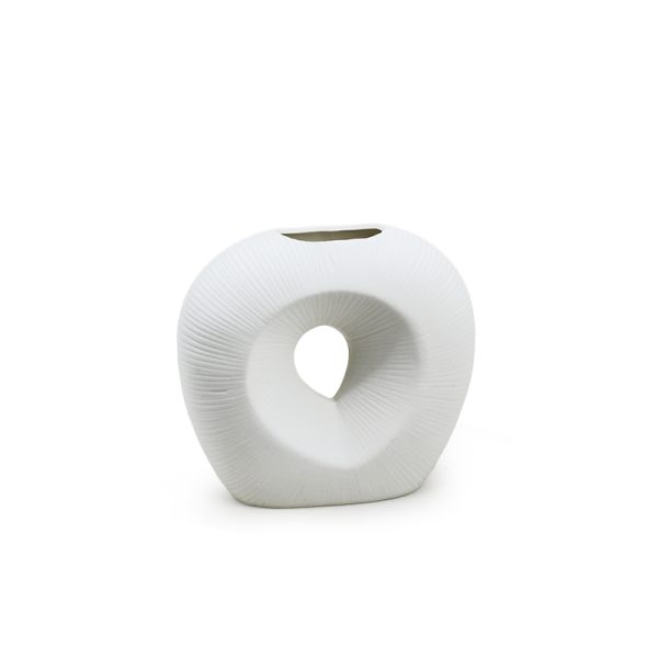 FLORERO OVALADO DECO 18CM COLOR BLANCO..,,.,., FLORERO OVALADO DECO 18CM COLOR BLANCO