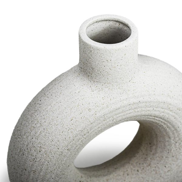 FLORERO CIRCULAR DECO 20CM COLOR ARENA