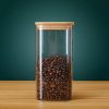 FRASCO 1300 ML VIDRIO CUADRADO ALTURA 20CM