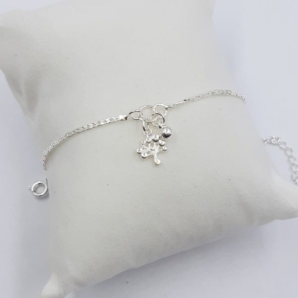 PULSERA CON DIJE DE ARBOL ENCHAPADA EN PLATA