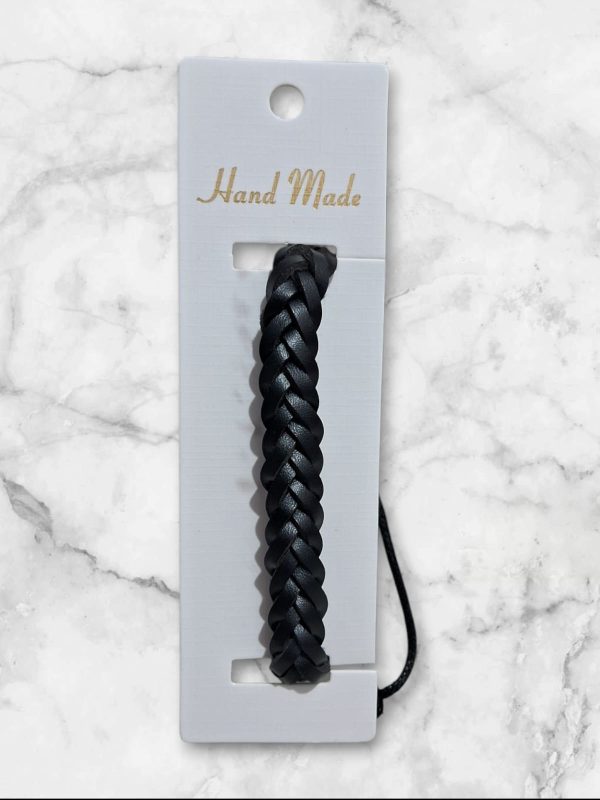 PULSERA SIMIL CUERO TRENZADO