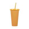 Vaso Plástico Duro Con Tapa Y Sorbito