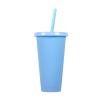 Vaso Plástico Duro Con Tapa Y Sorbito