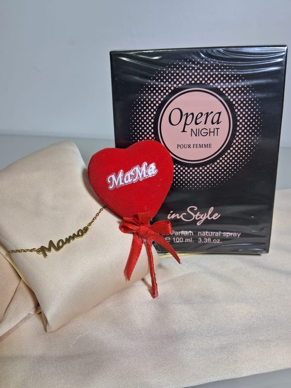 26 CAJA CON PERFUME OPERA NIGTH Y PULSERA MAMA
